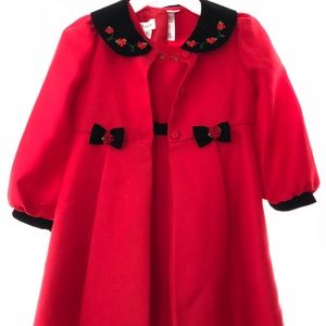 Set of dress and coat for girl